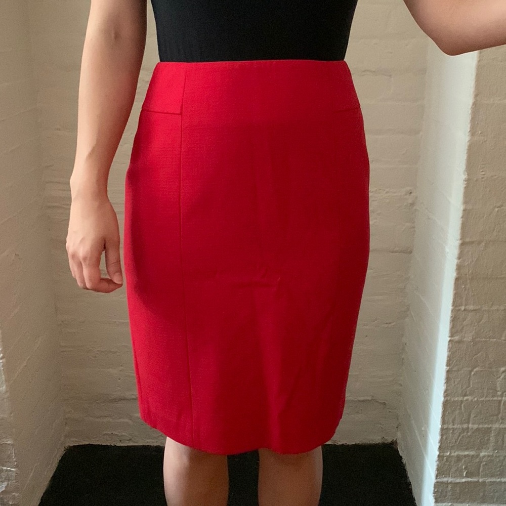 Ann Taylor Red Pencil Skirt